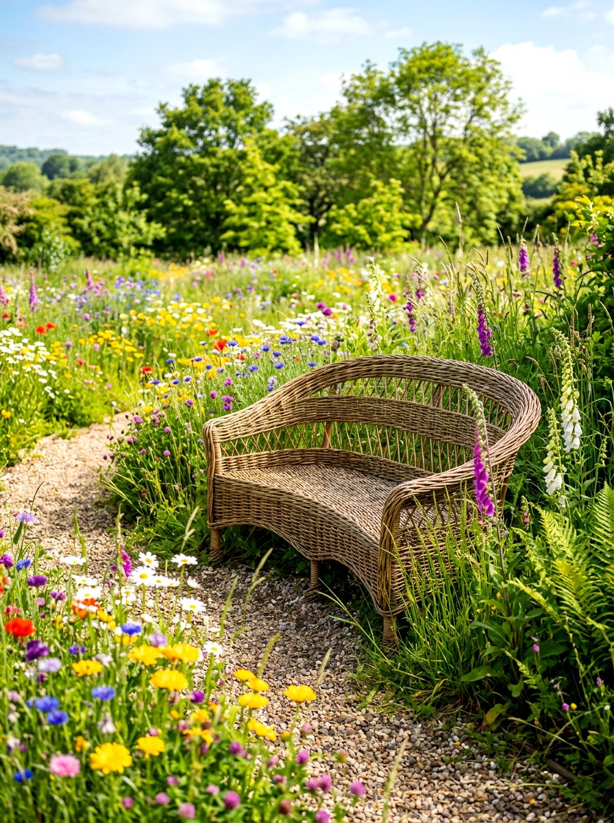 Willow Weave Curved Garden Bench - 30 curved bench garden ideas