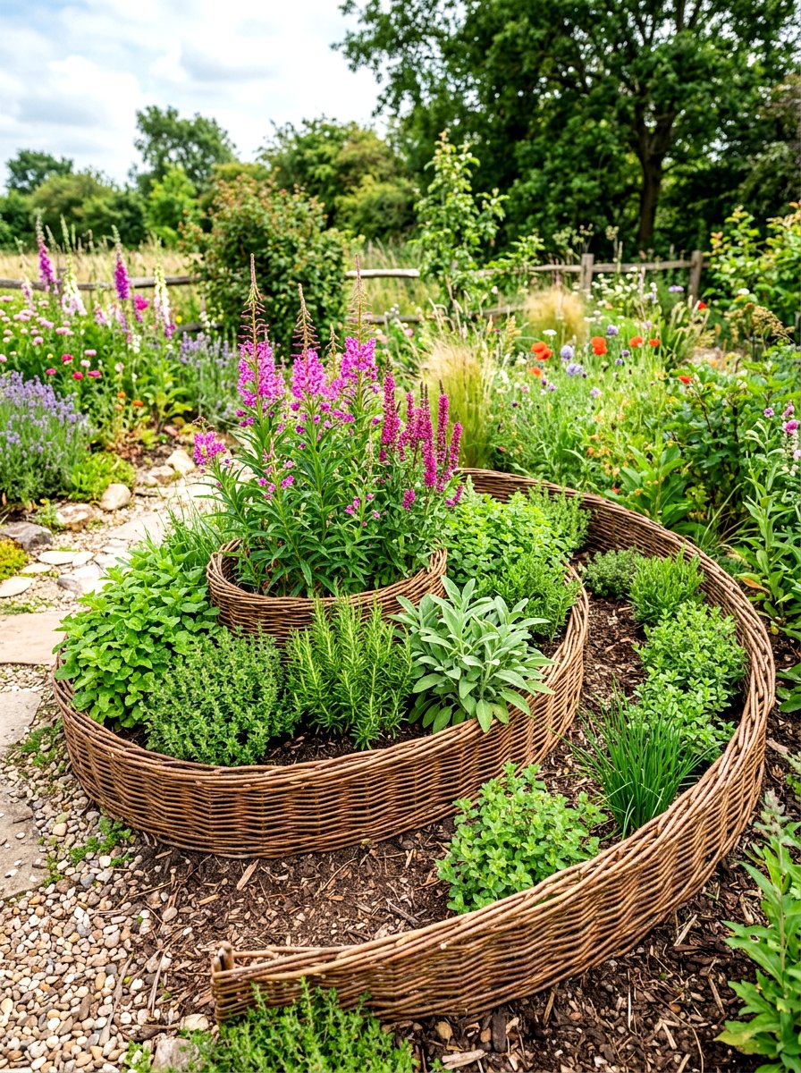 Willow herb spiral - 30 raised herb spiral ideas