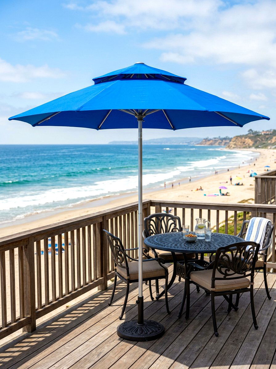 Wind resistant umbrella - 30 garden umbrella ideas