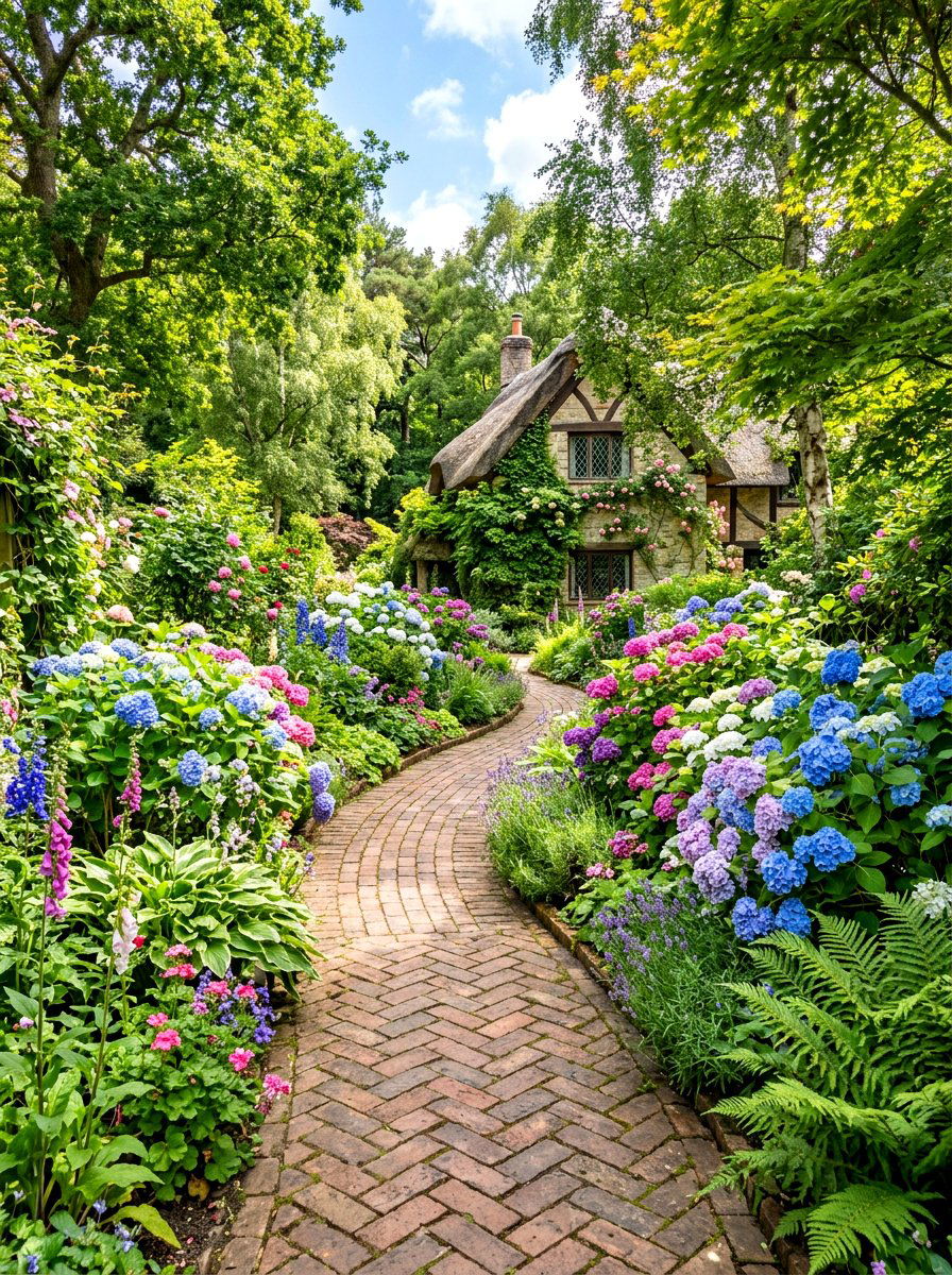 Winding garden walkway - 30 long narrow backyard ideas