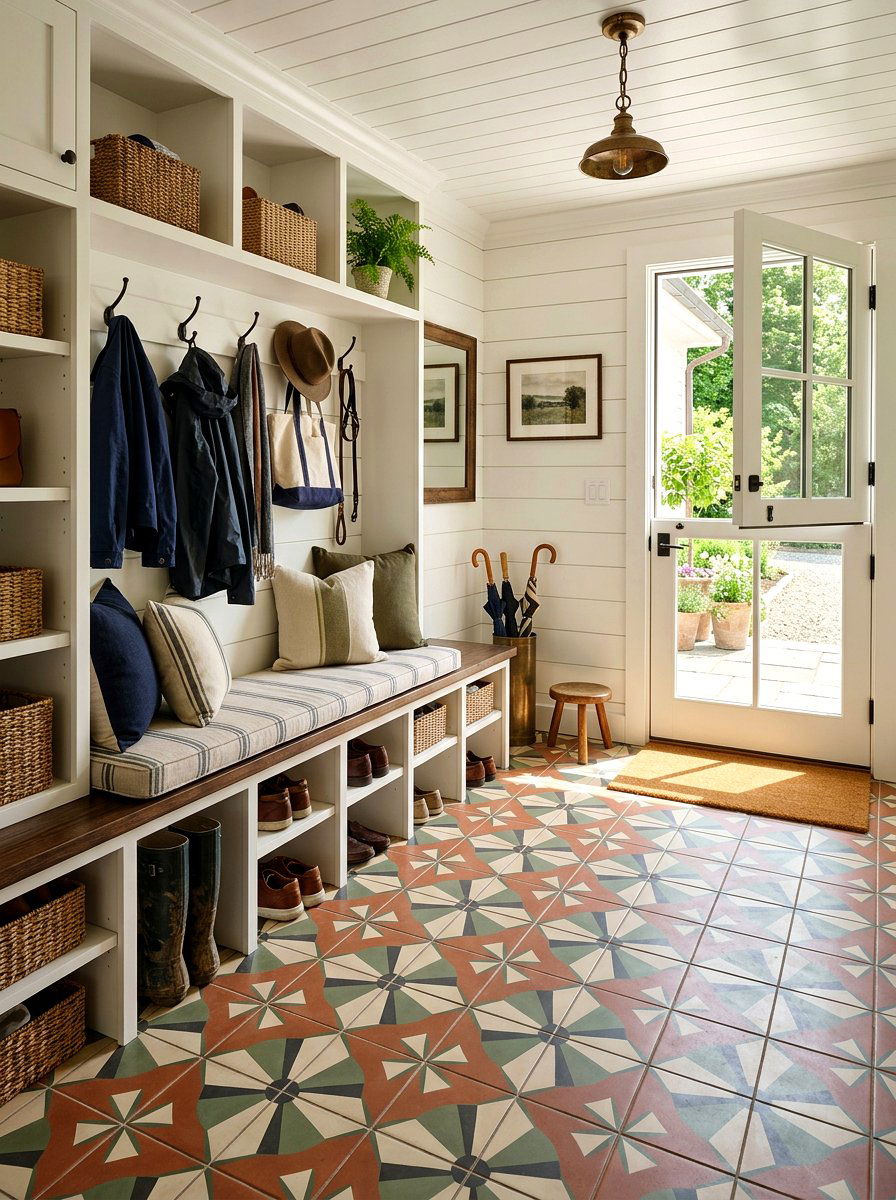 Windmill Tile Floor - 30 tile floor pattern ideas
