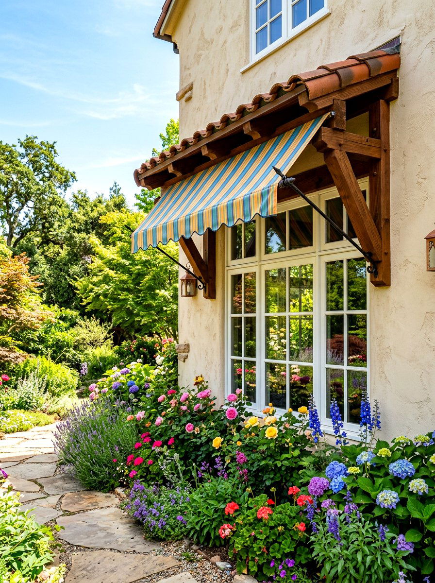 Window Awning - 30 grape arbor ideas