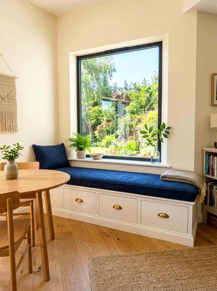 Window Bench Drawer Unit - 30 kitchen banquette storage ideas