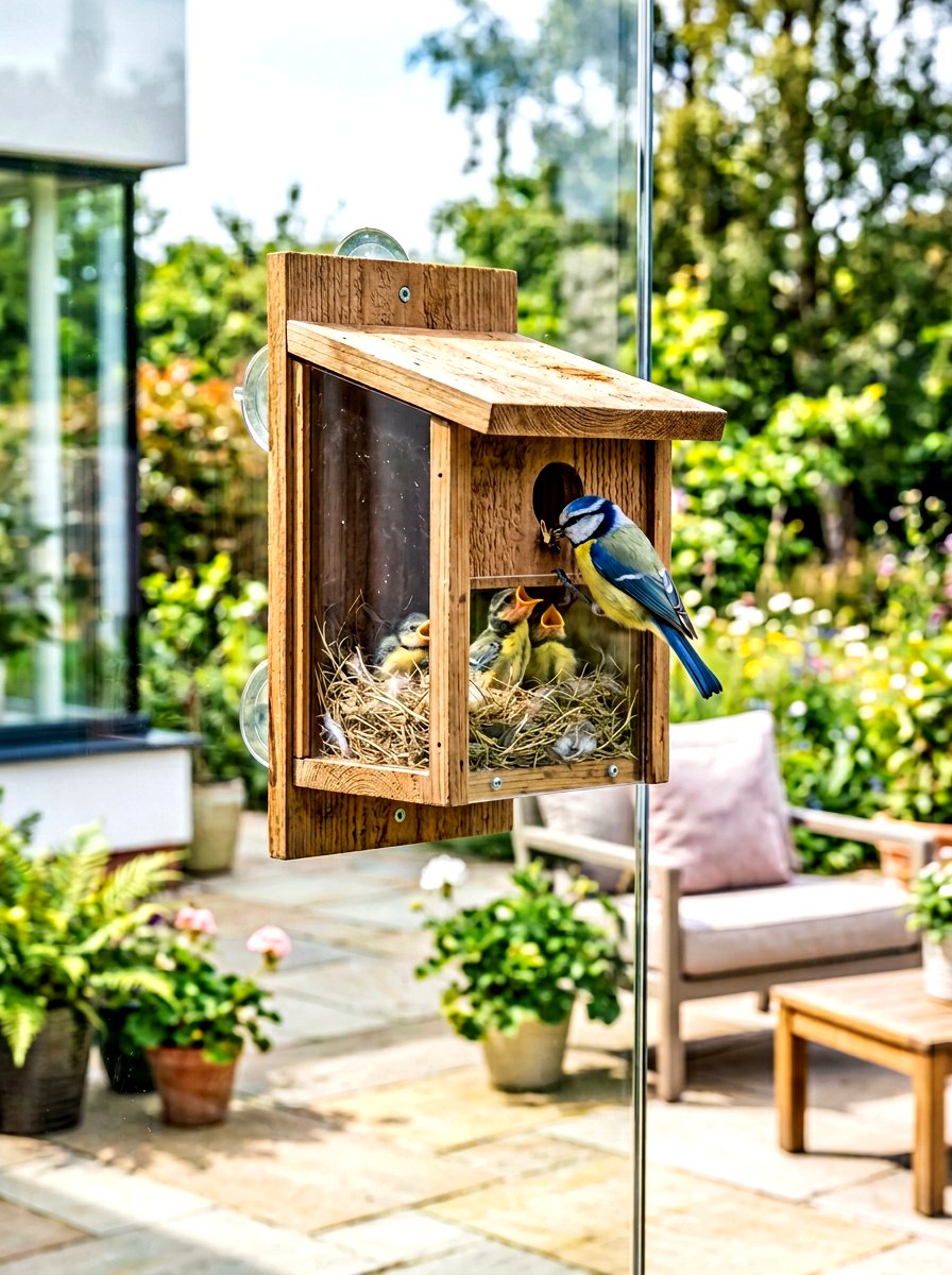 Window Bird Box - 30 bird friendly backyard ideas
