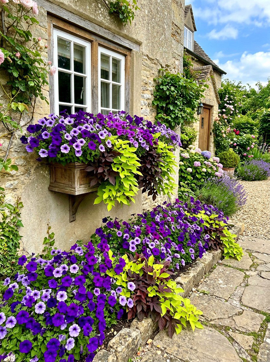 Window Box And Flower Bed Combination - 30 front porch flower bed ideas