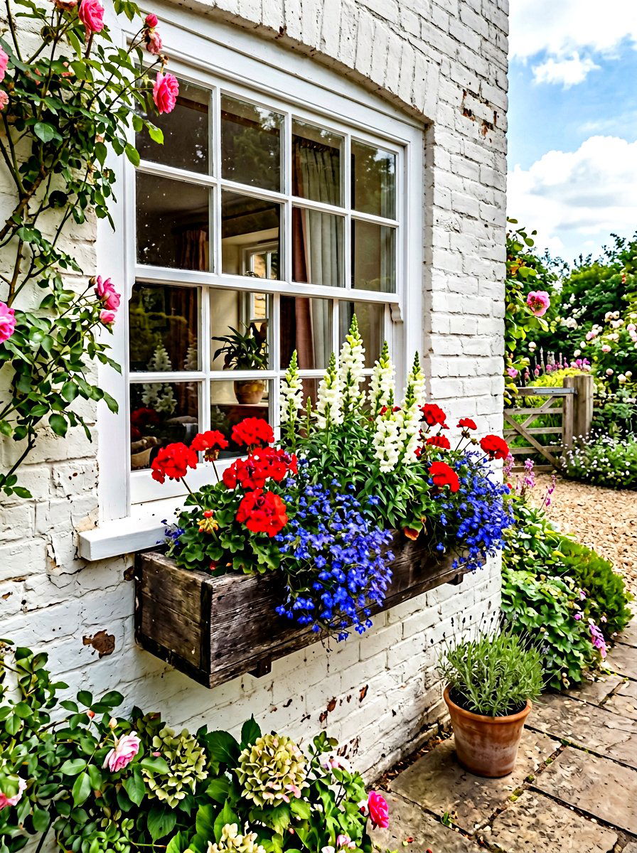 Window Box Display - 30 small space container garden ideas