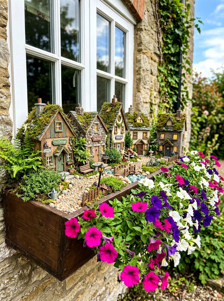 Window Box Fairy Garden - 30 fairy garden ideas