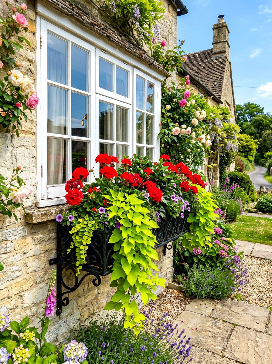Window Box Flower Bed - 30 flower bed ideas