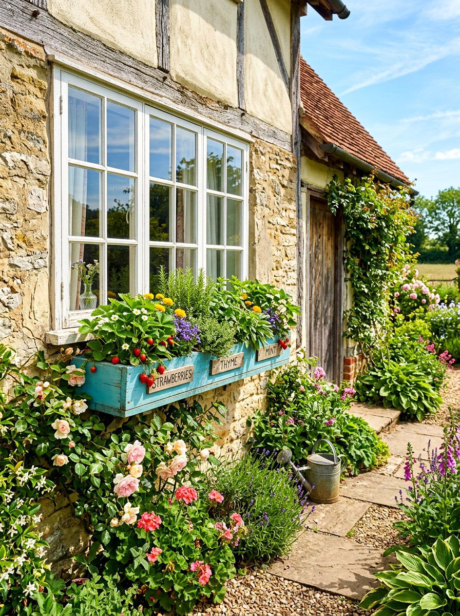 Window Box Garden - 30 kitchen vegetable garden ideas