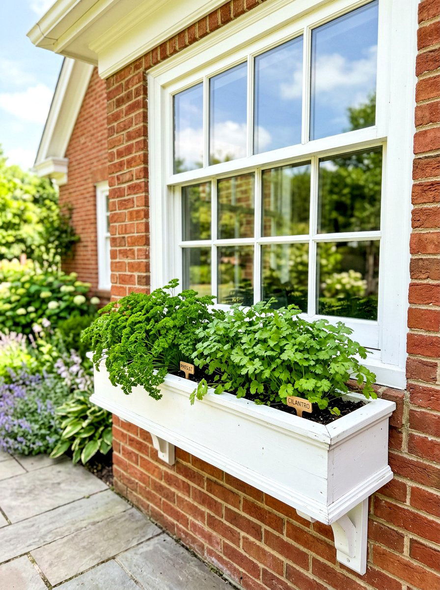 Window Box Herb Garden - 30 vertical herb garden ideas