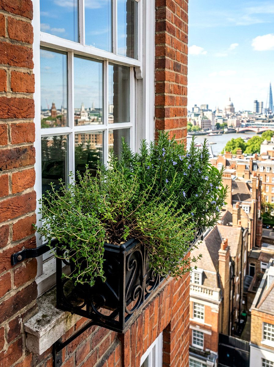 Window Box Herb Planter - 30 small herb garden ideas