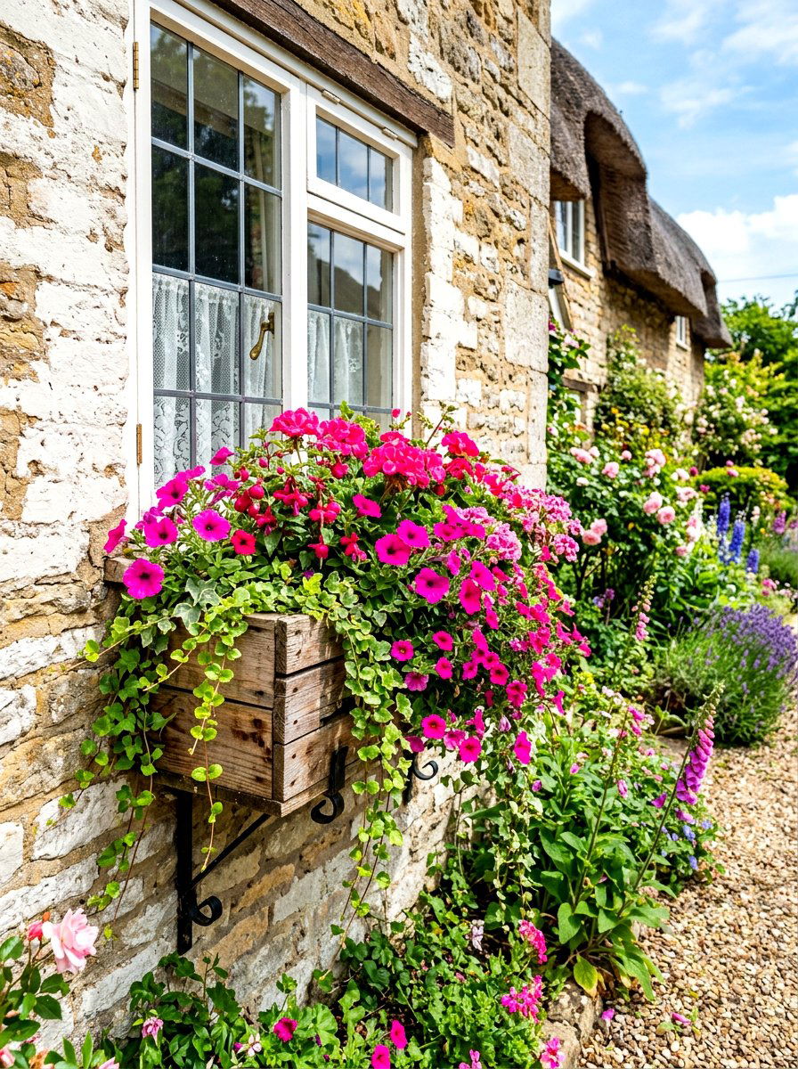 Window Box Pallet - 30 pallet garden wall ideas