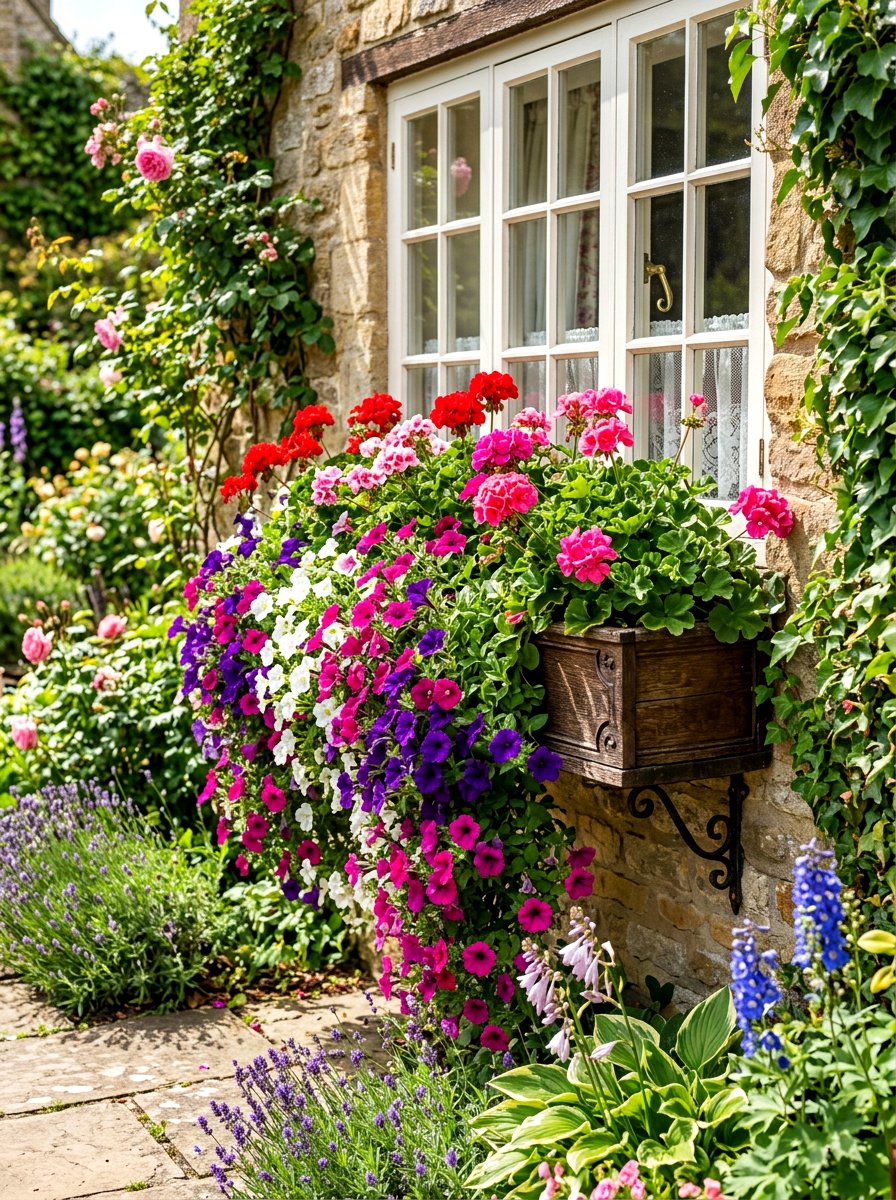 Window Box Planter - 30 cottage landscaping ideas