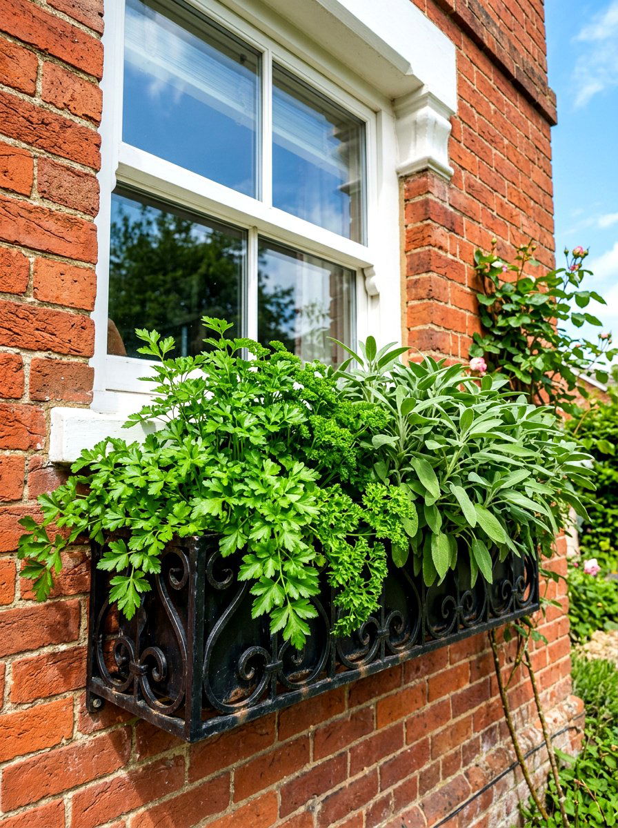 Window Box Planter - 30 simple herb garden ideas