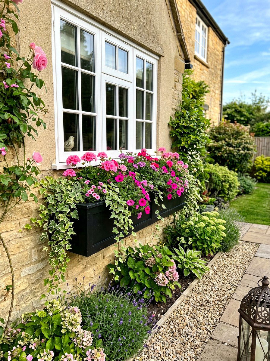 Window Box Planter - 30 small front yard ideas