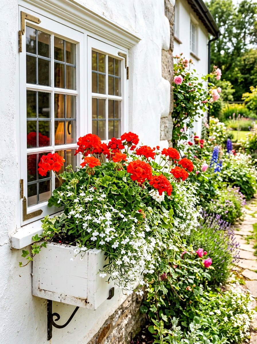 Window Box Planter System - 30 raised planter box ideas