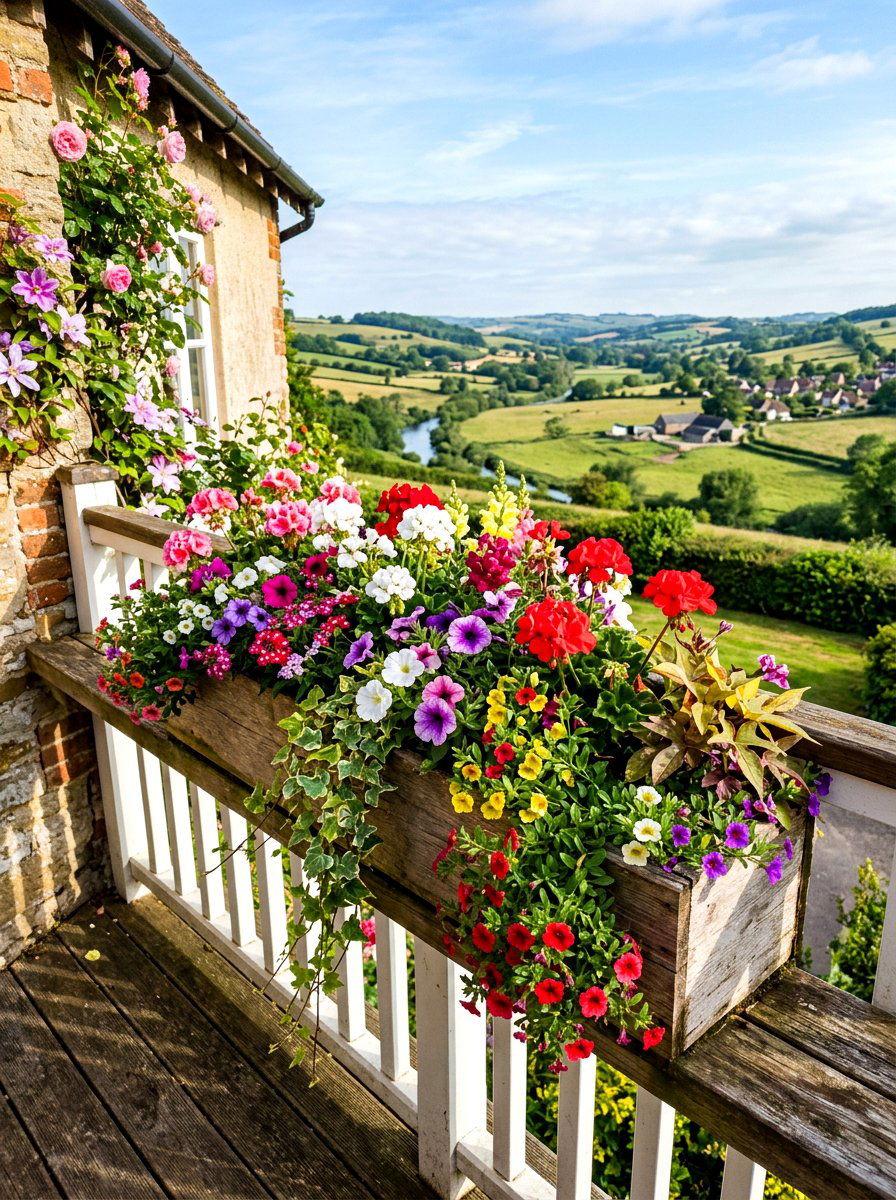 Window Box Planter - 30 balcony vertical garden ideas