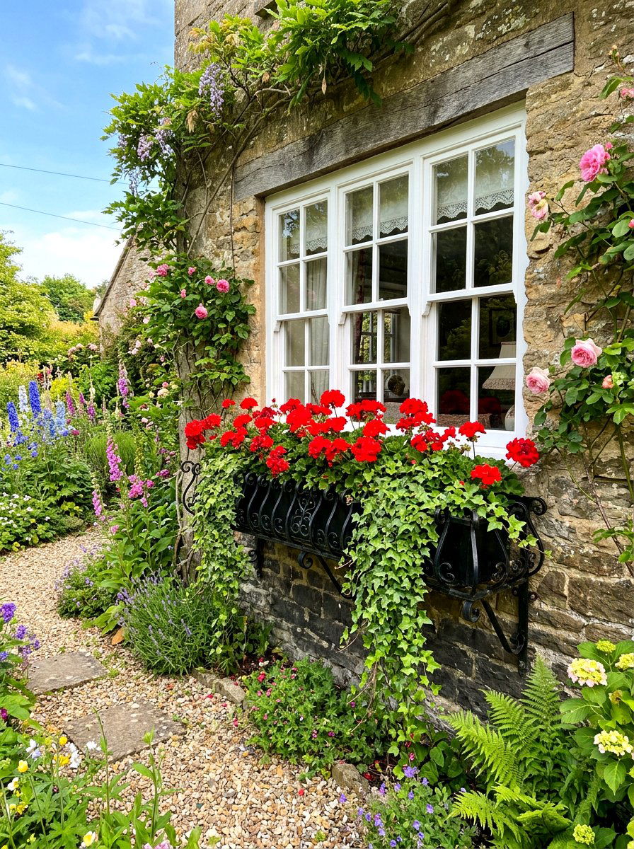 Window Box Planters - 30 outdoor garden decor ideas