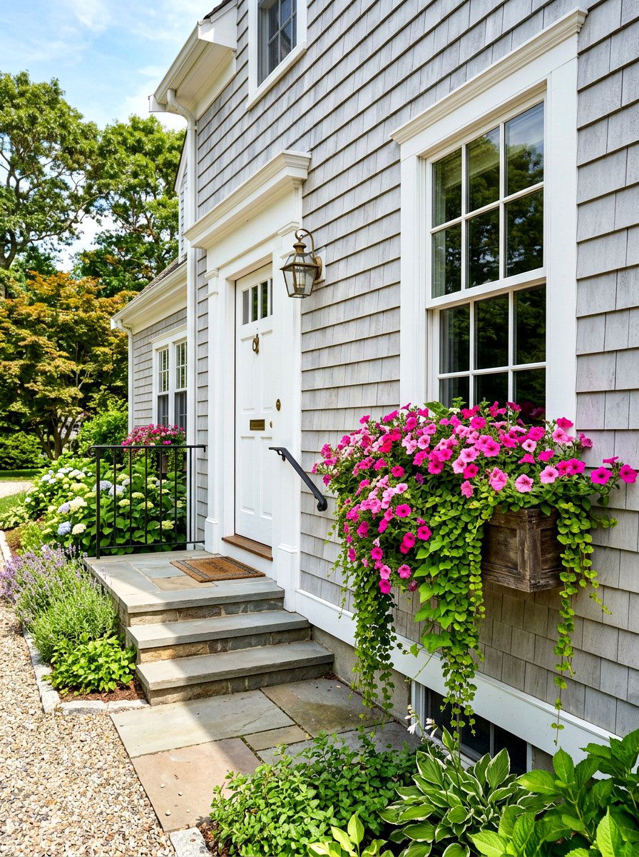 Window Box Under Side Window - 30 side entry curb appeal ideas