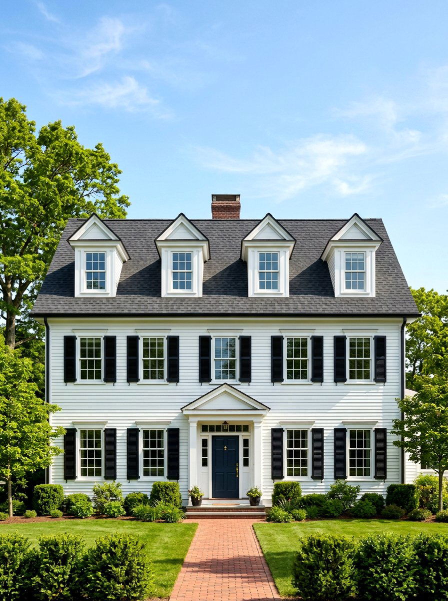 Window Dormer Placement - 30 colonial house exterior ideas