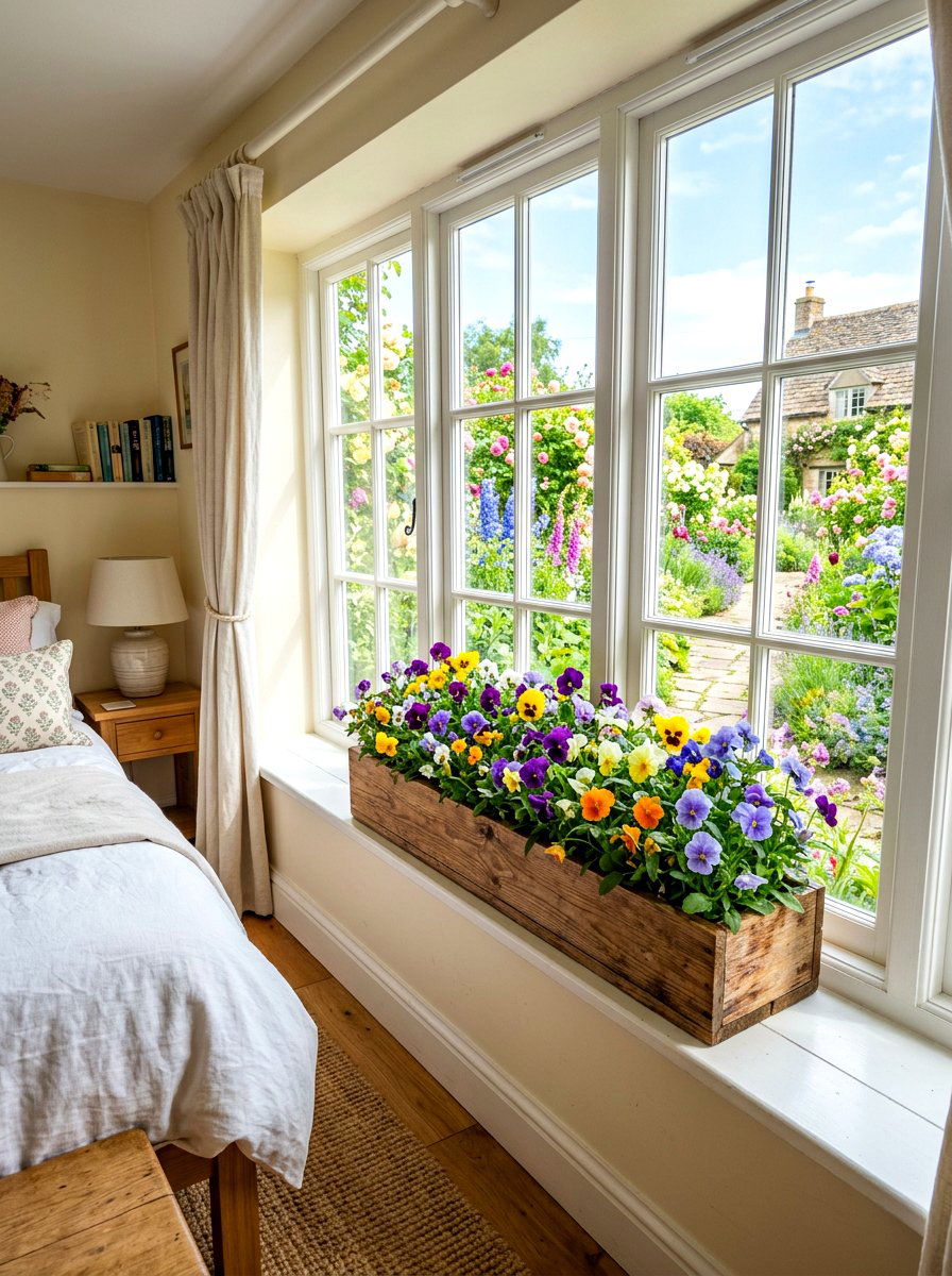Window Flower Box - 30 flower market bedroom ideas