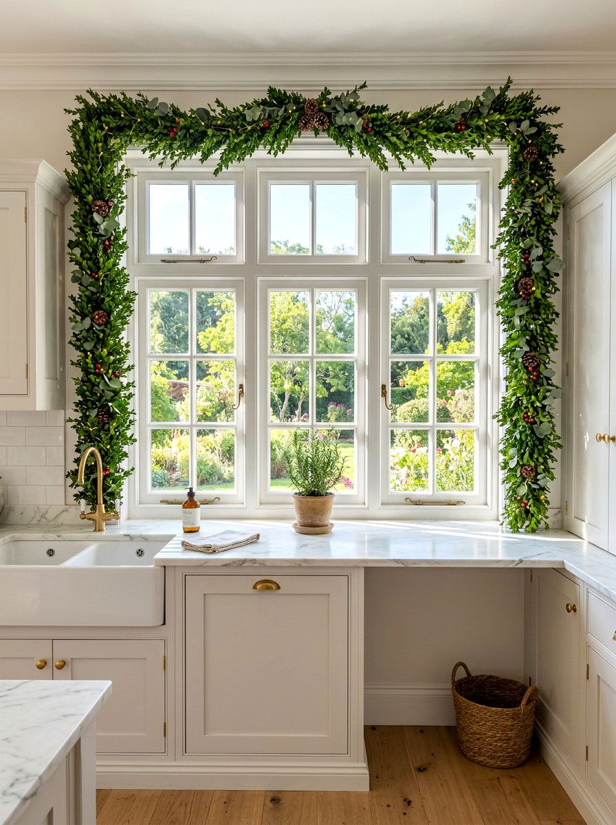 Window Frame Garland - 30 garland styling ideas