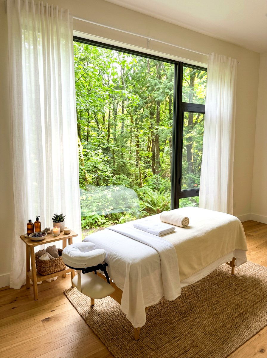 Window Massage Section - 30 massage corner ideas
