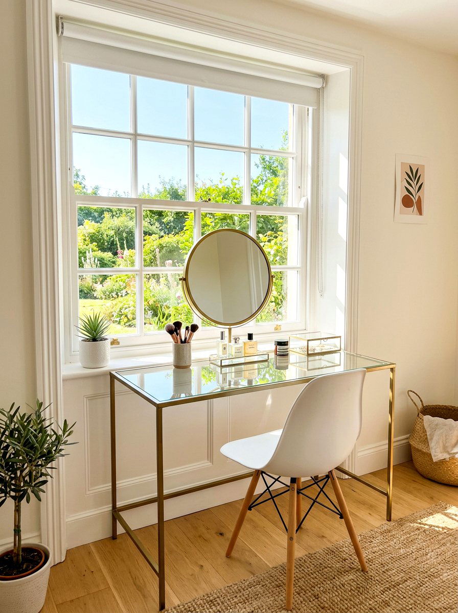 Window Natural Light Vanity - 30 makeup vanity ideas