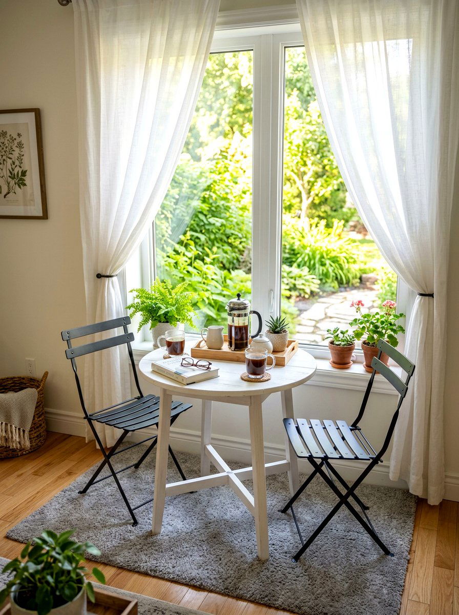 Window Nook Coffee Setup - 30 bedroom coffee corner ideas