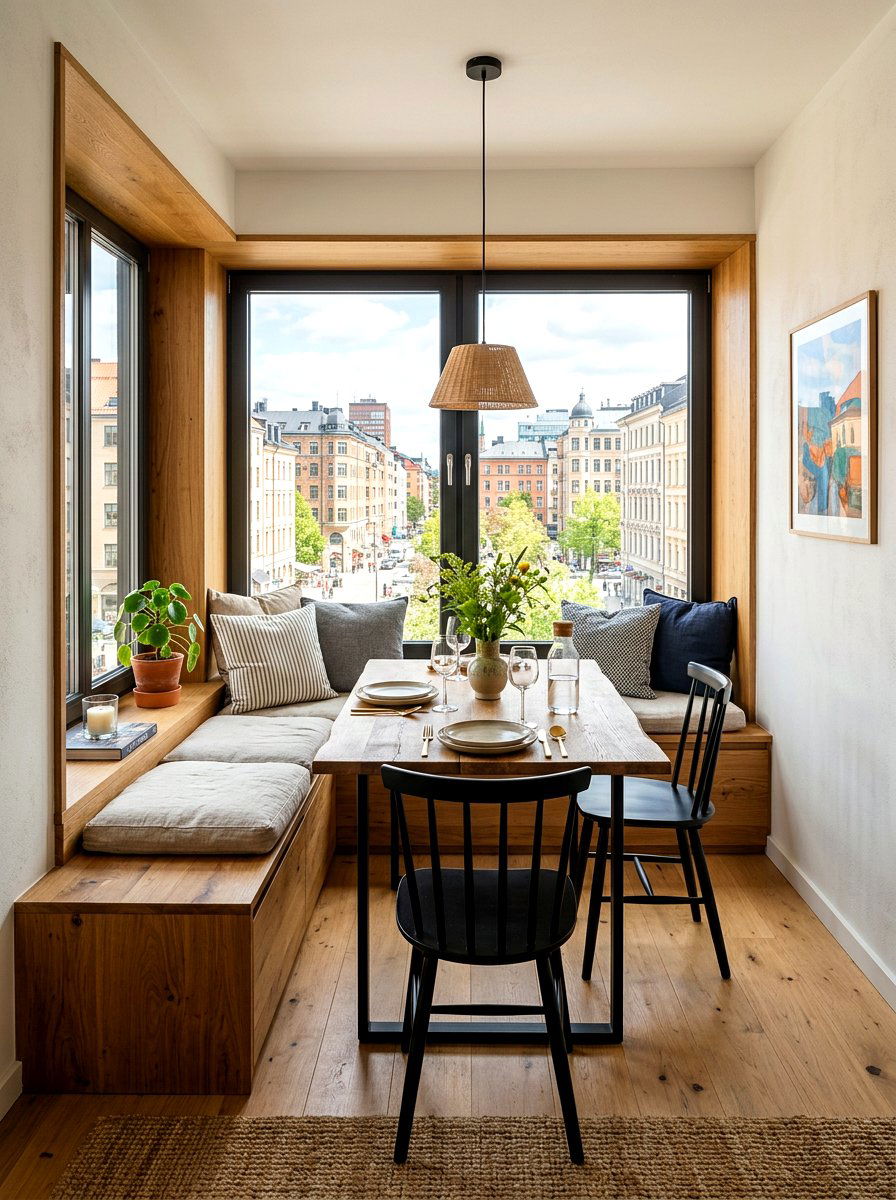 Window Nook Dining - 30 tiny dining nook apartment ideas