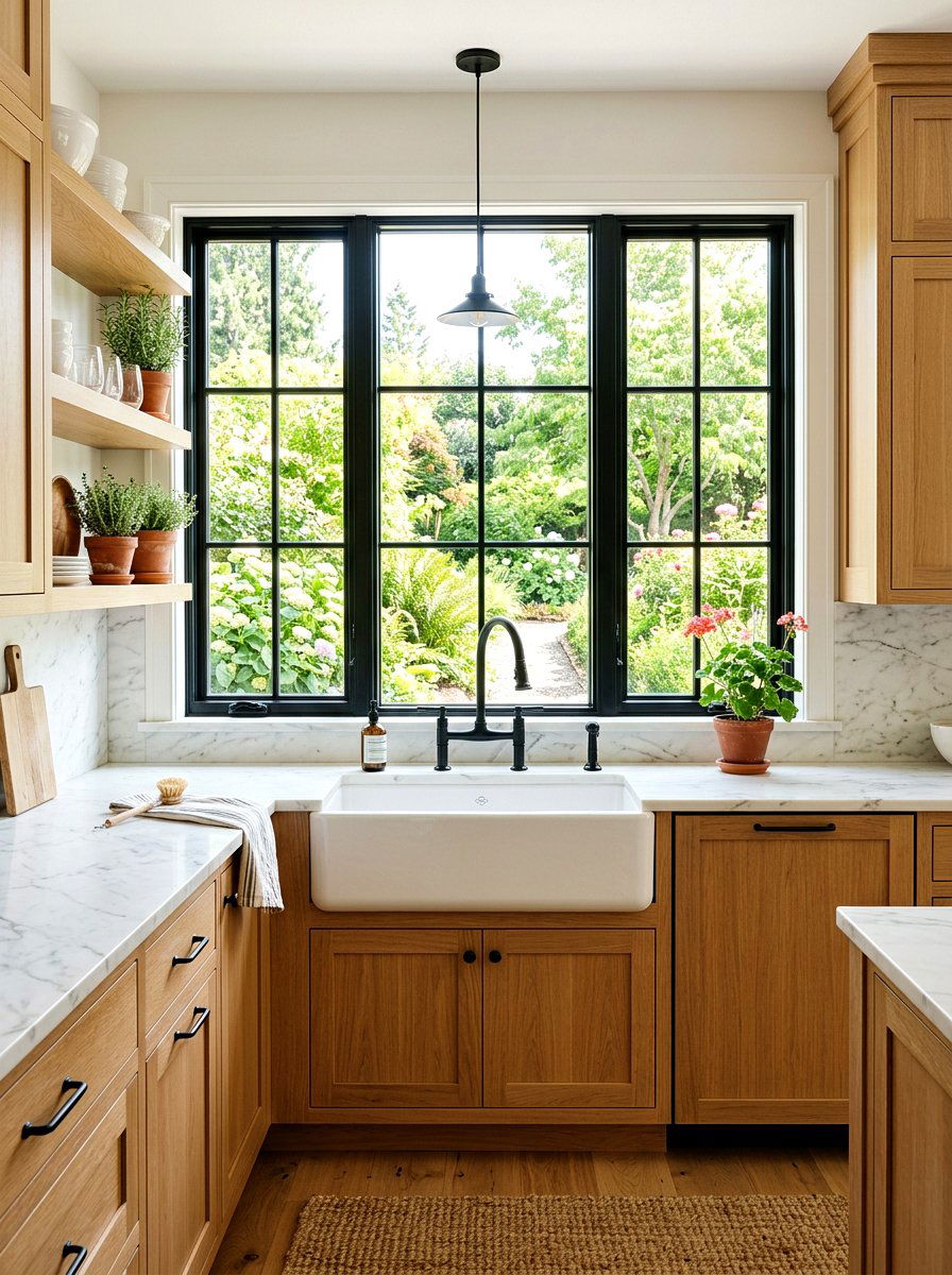 Window Over Sink - 30 farmhouse kitchen ideas