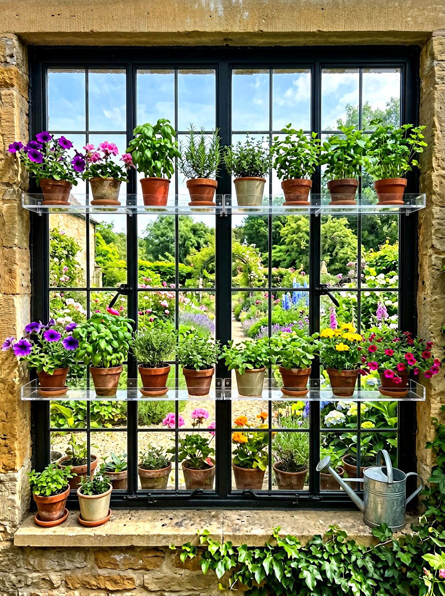 Window Plant Shelf - 30 houseplant shelf ideas