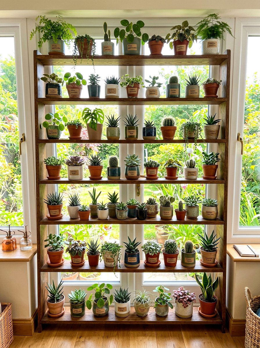 Window Plant Shelf - 30 windowsill garden ideas