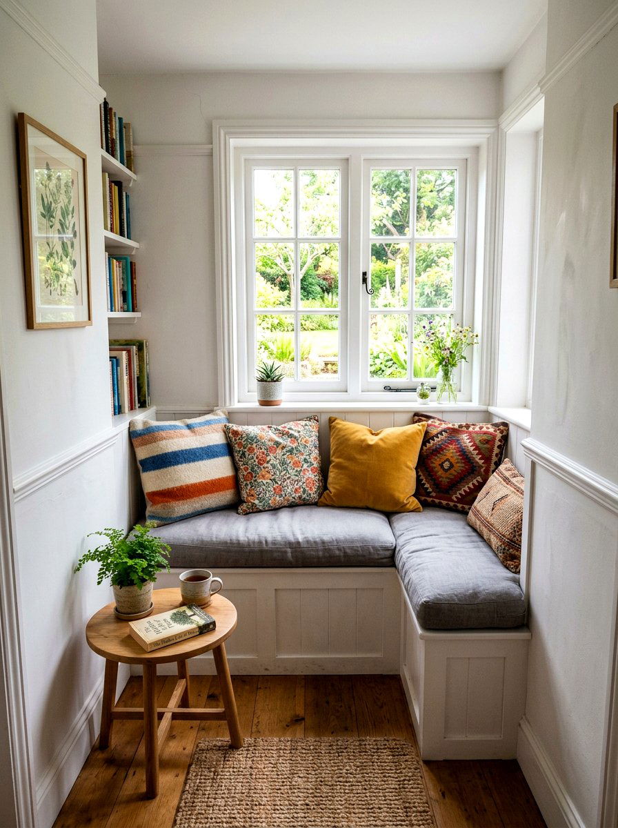 Window Seat - 30 narrow living room ideas