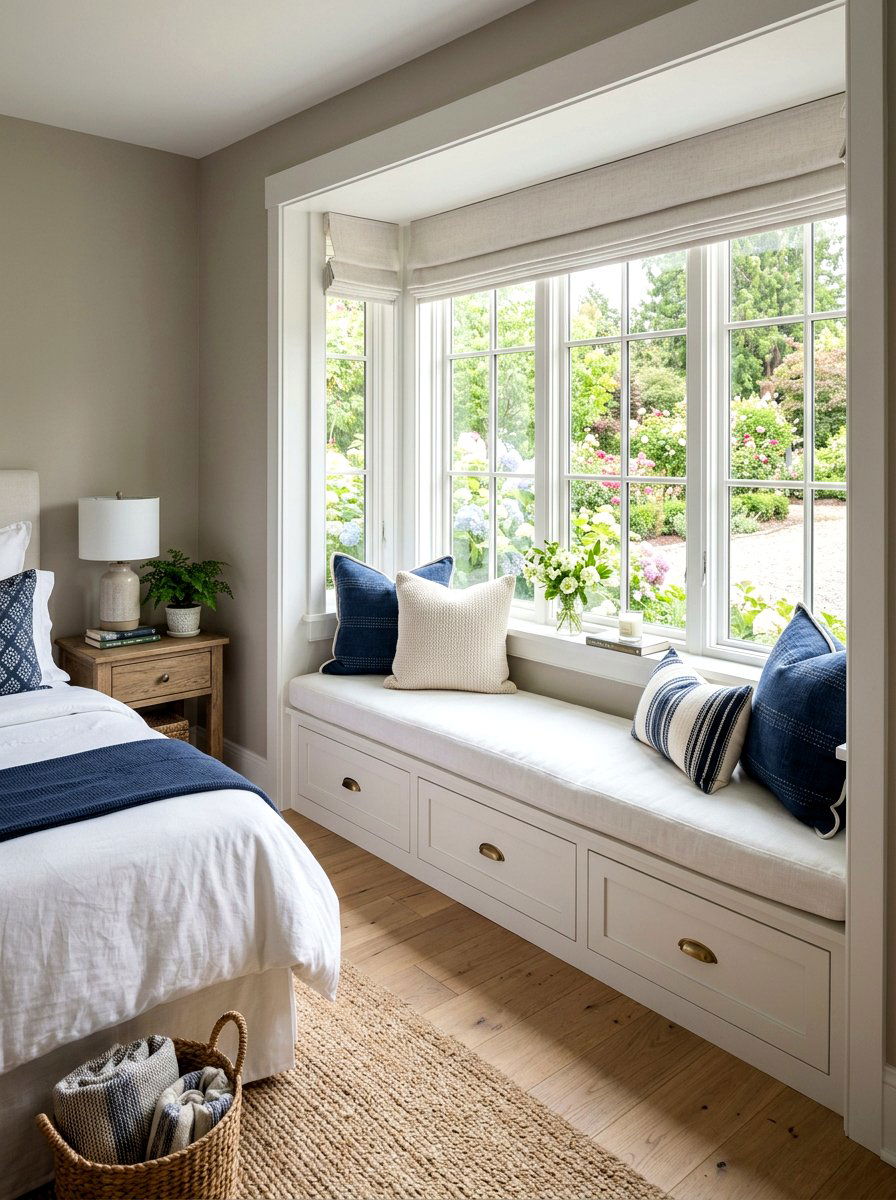 Window Seat - 30 guest room reading corner ideas