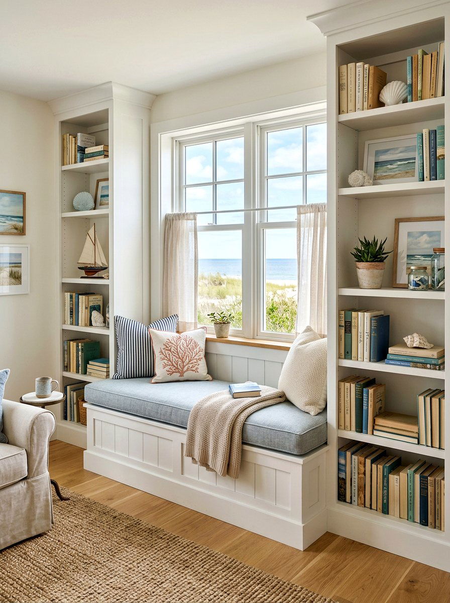 Window Seat Bench - 30 built in wall unit ideas