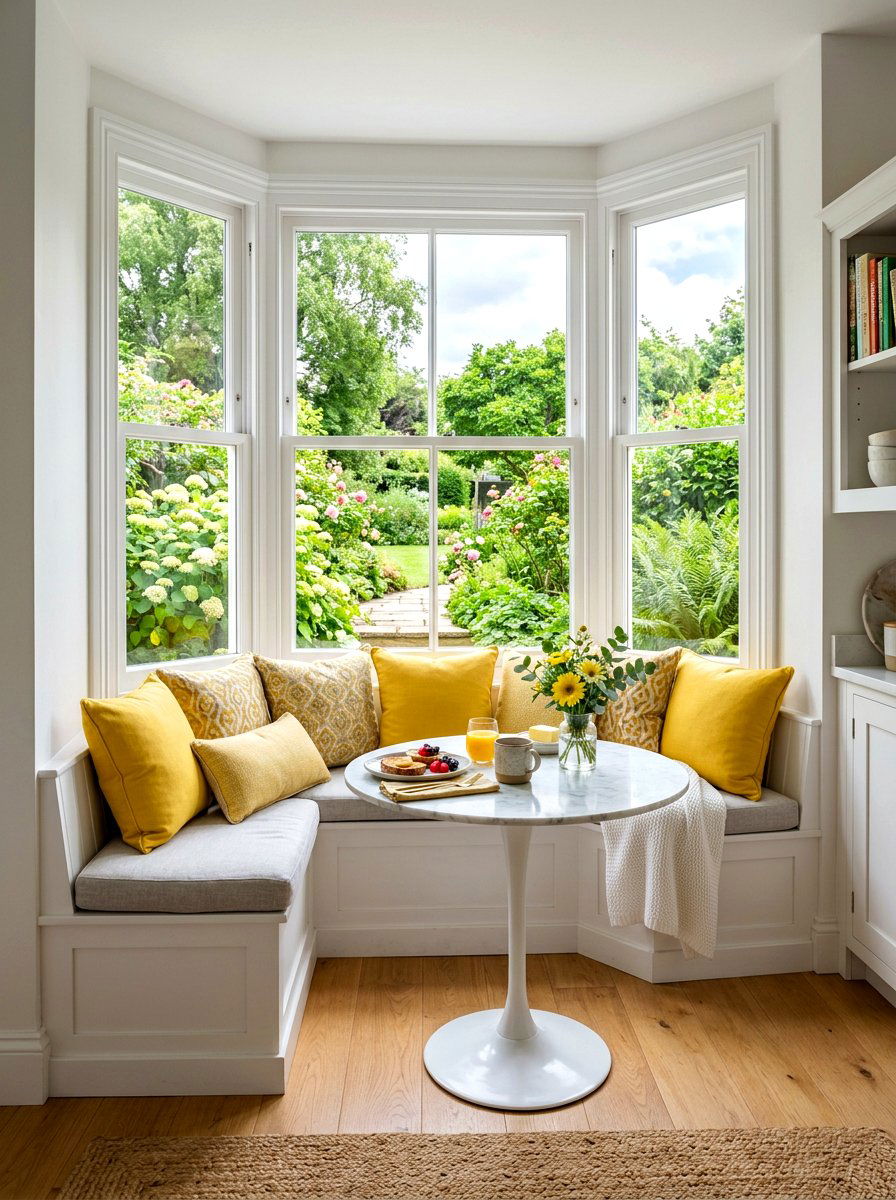 Window Seat Breakfast Nook - 30 corner breakfast coffee nook ideas