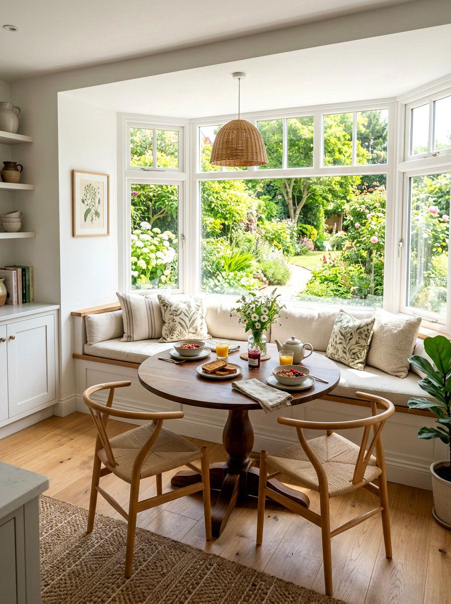 Window Seat Breakfast Nook - 30 breakfast banquette kitchen ideas