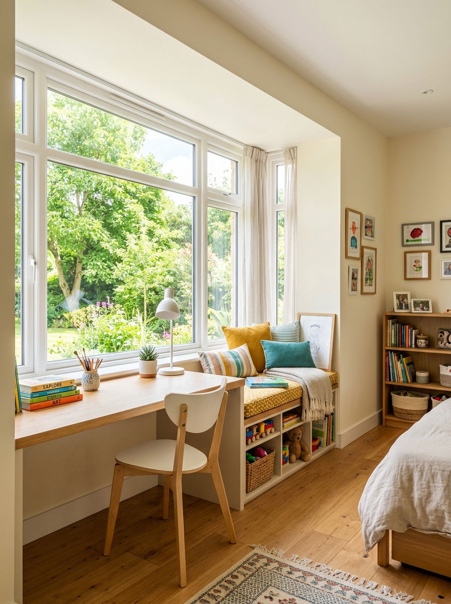 Window Seat Desk Kids - 30 homework studio kids ideas