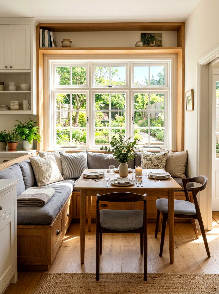 Window Seat Dining - 30 apartment breakfast nook ideas