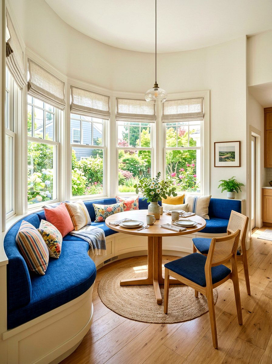 Window Seat Dining - 30 breakfast room decor ideas