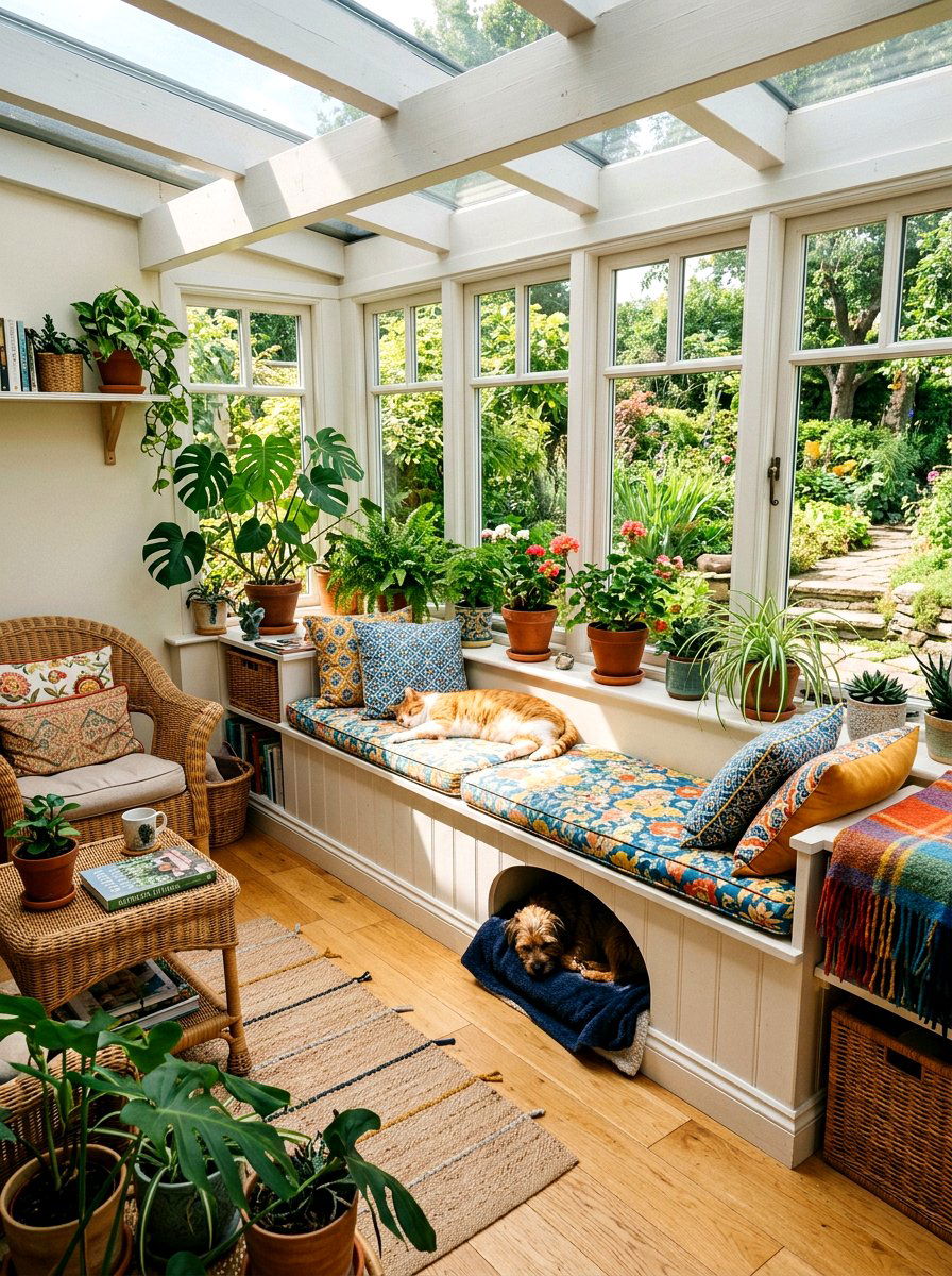 Window Seat Dog Bed - 30 built in dog nook ideas