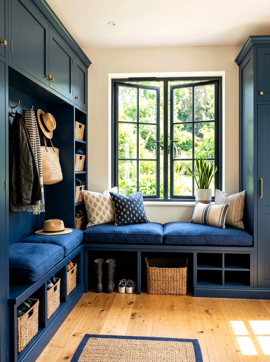 Window Seat Mudroom - 30 moody mudroom ideas