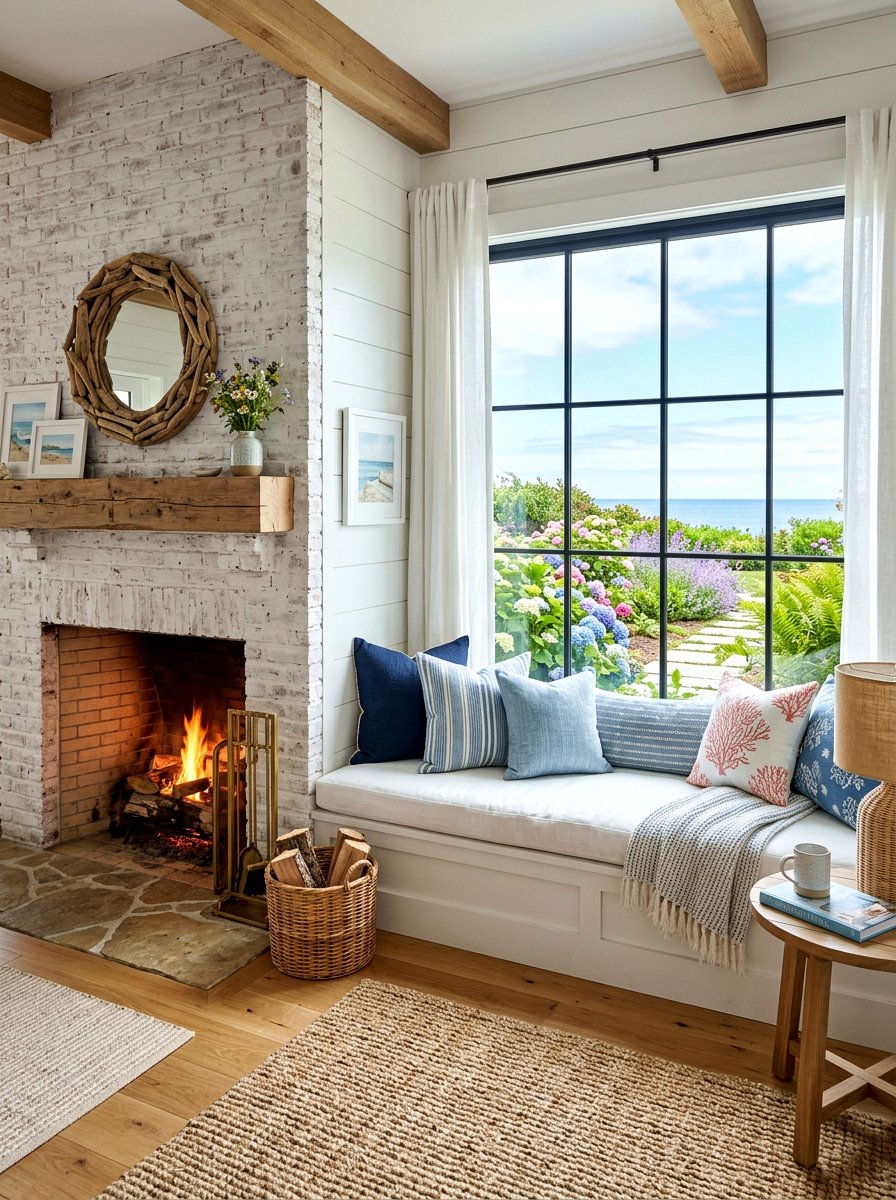 Window Seat Next To Fireplace - 30 fireplace reading nook ideas