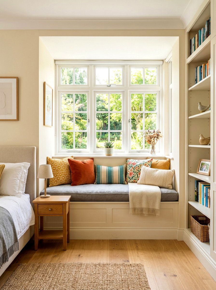 Window Seat Nook - 30 small house decor ideas