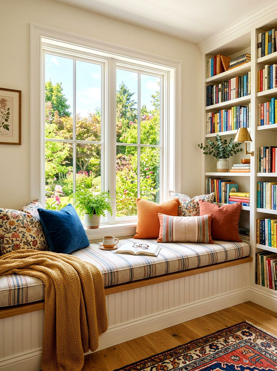 Window Seat Nook - 30 collected apartment decor ideas
