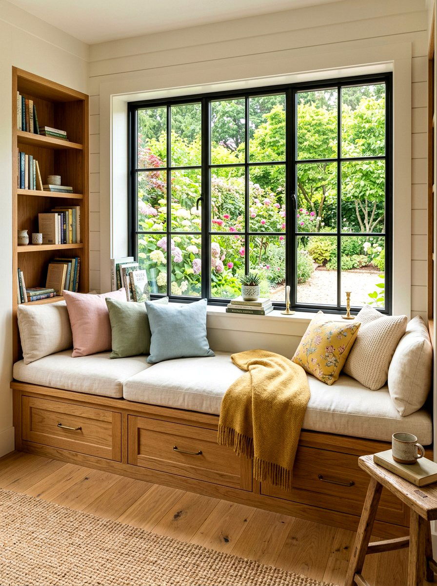 Window Seat Reading Nook - 30 reading room ideas