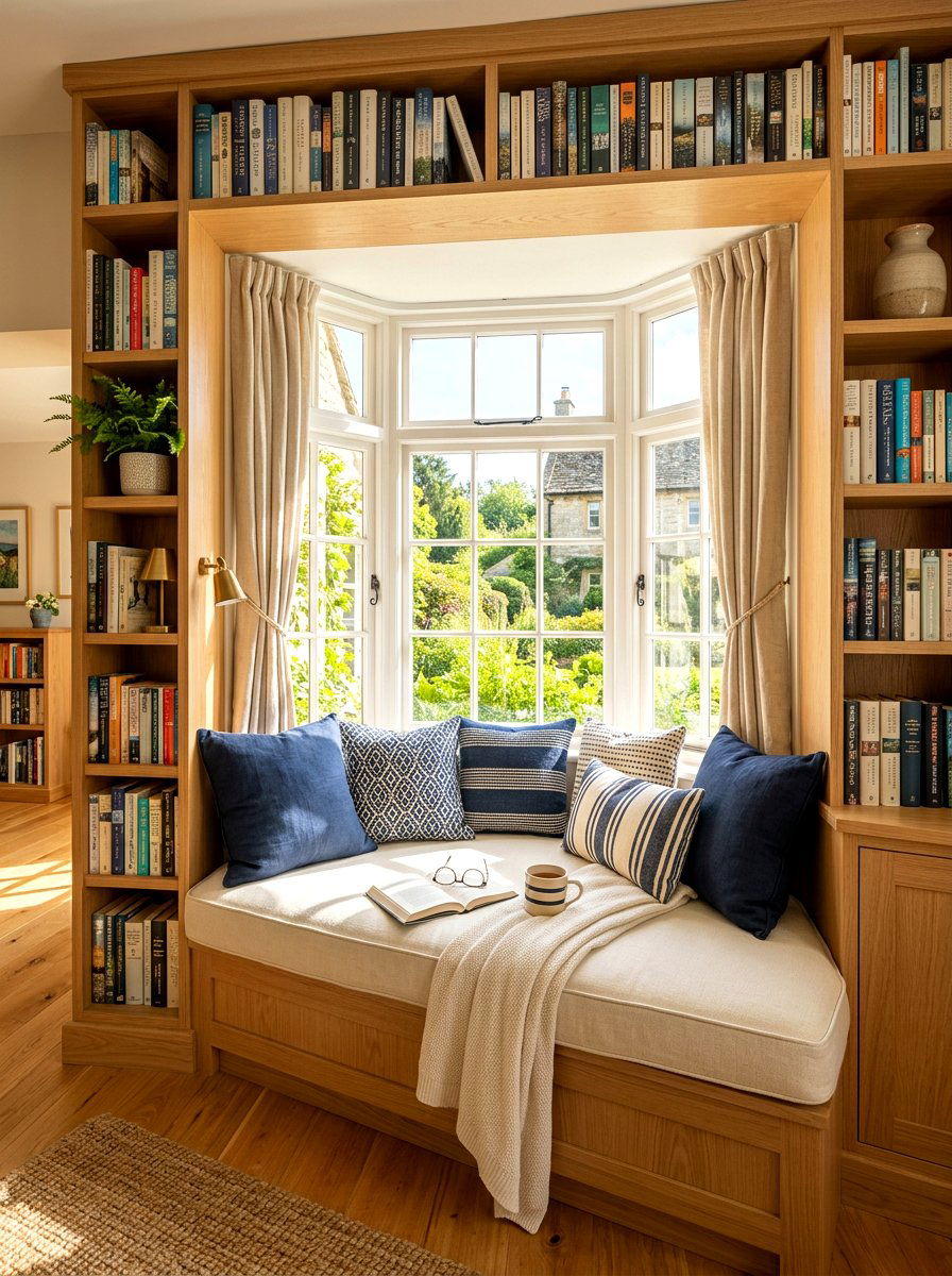 Window Seat Reading Nook - 30 reading salon living room ideas