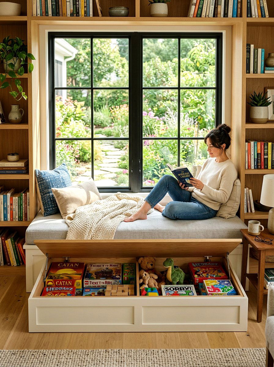 Window Seat Storage - 30 smart storage home ideas