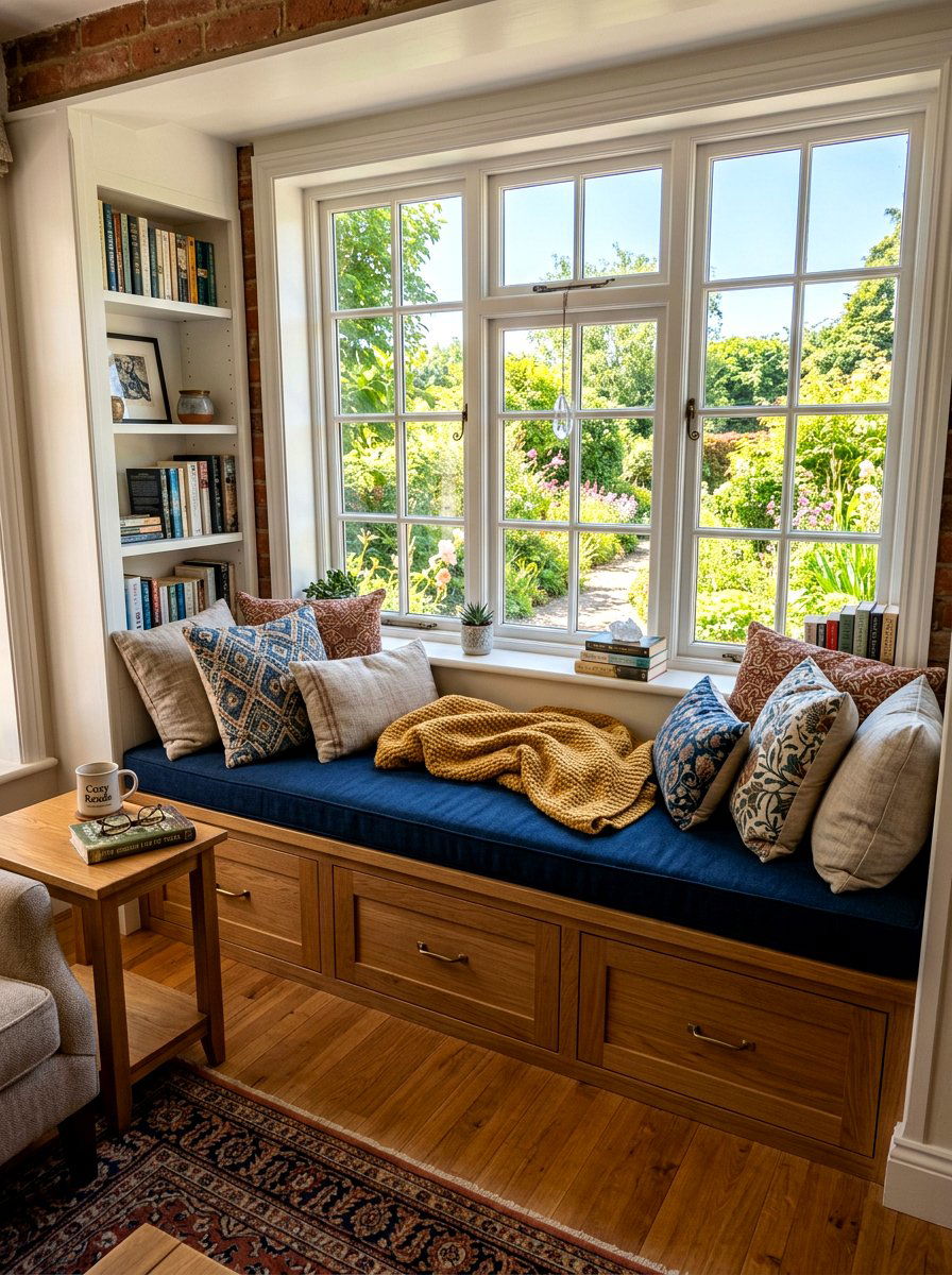Window Seat Storage - 30 small utility nook ideas